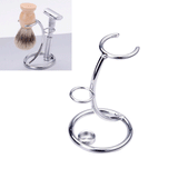Max Deluxe Shaving Holder Stand for Men's Straight Razor Brush Organizer Silver