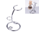 Max Deluxe Shaving Holder Stand for Men's Straight Razor Brush Organizer Silver