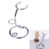Max Deluxe Shaving Holder Stand for Men's Straight Razor Brush Organizer Silver