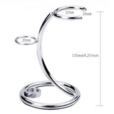 Max Deluxe Shaving Holder Stand for Men's Straight Razor Brush Organizer Silver