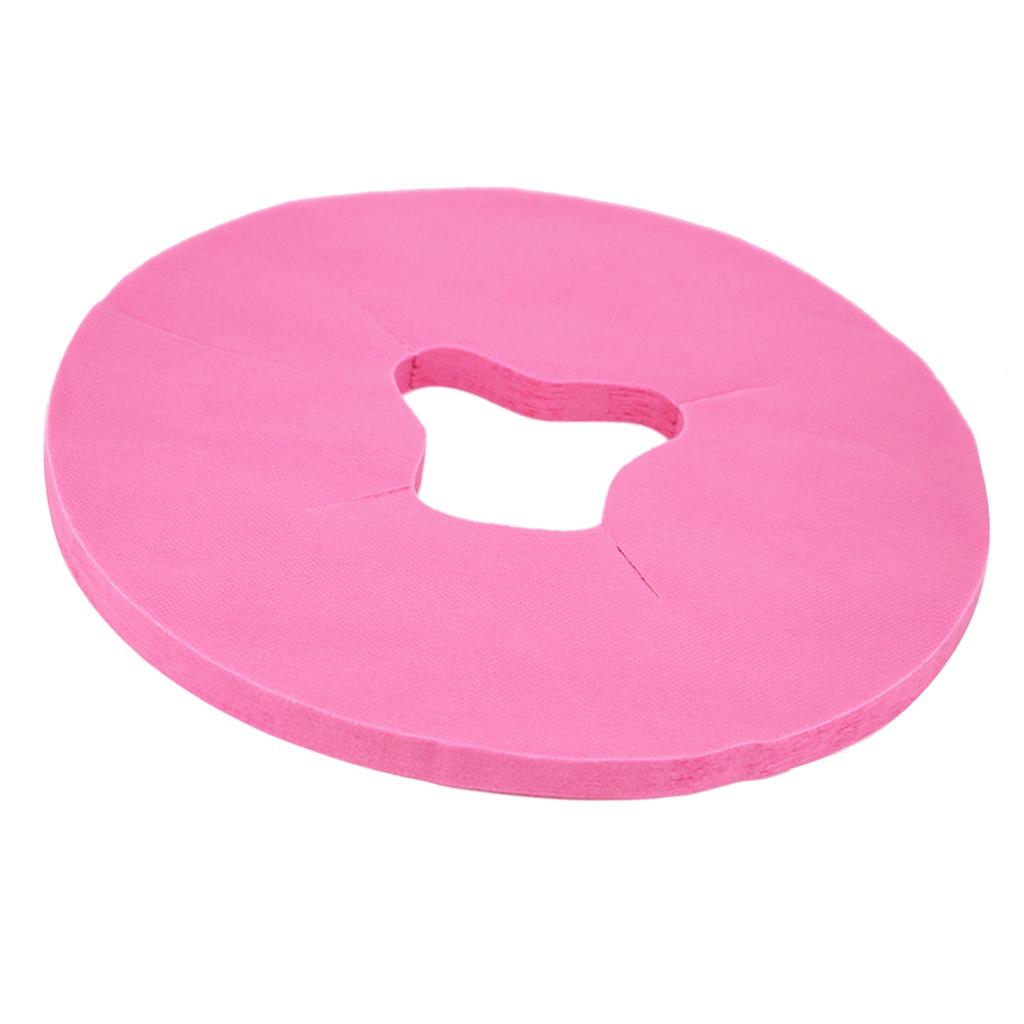 100Pcs Nonwoven Disposable Massage Face Cushion Headrest Cradle Cover Pink
