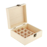 Max 12 Grids Handmade Natural Essential Oil Display Storage Box Carrying Case