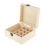 Max 12 Grids Handmade Natural Essential Oil Display Storage Box Carrying Case