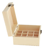 Max 12 Grids Handmade Natural Essential Oil Display Storage Box Carrying Case