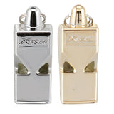 Max Outdoor Camping Sports Referee Metal Blowing Whistle with Lanyard Golden