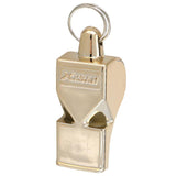 Max Outdoor Camping Sports Referee Metal Blowing Whistle with Lanyard Golden