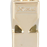 Max Outdoor Camping Sports Referee Metal Blowing Whistle with Lanyard Golden