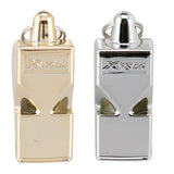 Max Outdoor Camping Sports Referee Metal Blowing Whistle with Lanyard Golden