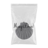 Maxbell Sector Konjac Facial Exfoliating Sponge Face Wash Cleaning Puff Black - Aladdin Shoppers