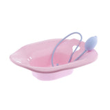 Max Women Men Hip Bath Tub Toilet Care Basin Avoid Squatting with Flusher Pink