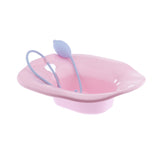 Max Women Men Hip Bath Tub Toilet Care Basin Avoid Squatting with Flusher Pink