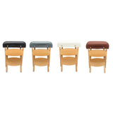 Max Lightweight Wooden Handy Folding Massage Stool for Salon Beauty  Black