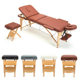 Max Lightweight Wooden Handy Folding Massage Stool for Salon Beauty  Black