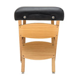 Max Lightweight Wooden Handy Folding Massage Stool for Salon Beauty  Black