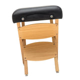 Max Lightweight Wooden Handy Folding Massage Stool for Salon Beauty  Black