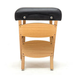 Max Lightweight Wooden Handy Folding Massage Stool for Salon Beauty  Black