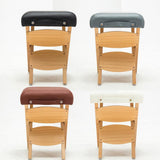 Max Lightweight Wooden Handy Folding Massage Stool for Salon Beauty  Black