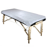 100 Pcs Non-woven Disposable Massage Table Sheet Bed Cover 80x180cm White