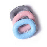 Max 3Pcs Silicone Hand Finger Grip Ring Muscle Power Training Exercise Blue 40LB