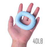 Max 3Pcs Silicone Hand Finger Grip Ring Muscle Power Training Exercise Blue 40LB
