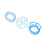 Max 3Pcs Silicone Hand Finger Grip Ring Muscle Power Training Exercise Blue 40LB