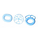 Max 3Pcs Silicone Hand Finger Grip Ring Muscle Power Training Exercise Blue 40LB