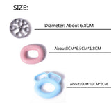 Max 3Pcs Silicone Hand Finger Grip Ring Muscle Power Training Exercise Blue 40LB