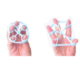 Max 3Pcs Silicone Hand Finger Grip Ring Muscle Power Training Exercise Blue 40LB