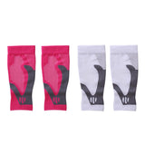 Max 1 Pair Sports  Running Calf Compression Sleeves Leg Guard Wrap White S
