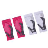Max 1 Pair Sports  Running Calf Compression Sleeves Leg Guard Wrap White S