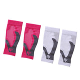 Max 1 Pair Sports  Running Calf Compression Sleeves Leg Guard Wrap White S