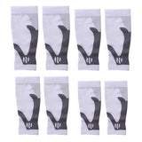 Max 1 Pair Sports  Running Calf Compression Sleeves Leg Guard Wrap White S