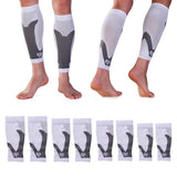 Max 1 Pair Sports  Running Calf Compression Sleeves Leg Guard Wrap White S
