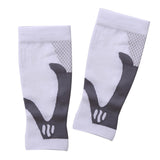 Max 1 Pair Sports  Running Calf Compression Sleeves Leg Guard Wrap White S