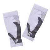 Max 1 Pair Sports  Running Calf Compression Sleeves Leg Guard Wrap White S