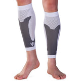 Max 1 Pair Sports  Running Calf Compression Sleeves Leg Guard Wrap White S