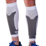 Max 1 Pair Sports  Running Calf Compression Sleeves Leg Guard Wrap White S