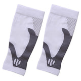 Max 1 Pair Sports  Running Calf Compression Sleeves Leg Guard Wrap White M