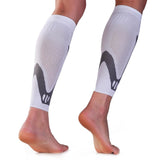 Max 1 Pair Sports  Running Calf Compression Sleeves Leg Guard Wrap White M