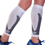 1 Pair Sports Running Calf Compression Sleeves Leg Guard Wrap White XL