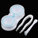 Max 5Pcs Portable Contact Lens Soaking Case Container Holder Storage Box Blue