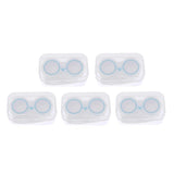 Max 5Pcs Portable Contact Lens Soaking Case Container Holder Storage Box Blue