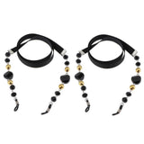 Max 2pcs Womens Beaded Eyeglasses Chain 64cm Sunglasses Retainer Necklace 25''