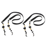 Max 2pcs Womens Beaded Eyeglasses Chain 64cm Sunglasses Retainer Necklace 25''