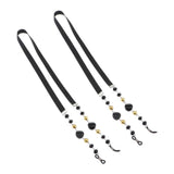 Max 2pcs Womens Beaded Eyeglasses Chain 64cm Sunglasses Retainer Necklace 25''