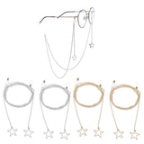 Max 2pcs Eyeglass Chains Cords Holder Strap Sunglasses Lanyards Eyewear Retainer Golden