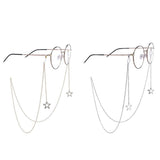 Max 2pcs Eyeglass Chains Cords Holder Strap Sunglasses Lanyards Eyewear Retainer Golden