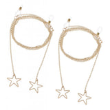 Max 2pcs Eyeglass Chains Cords Holder Strap Sunglasses Lanyards Eyewear Retainer Golden