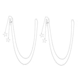 Max 2pcs Eyeglass Chains Cords Holder Strap Sunglasses Lanyards Eyewear Retainer Silver