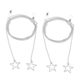 Max 2pcs Eyeglass Chains Cords Holder Strap Sunglasses Lanyards Eyewear Retainer Silver